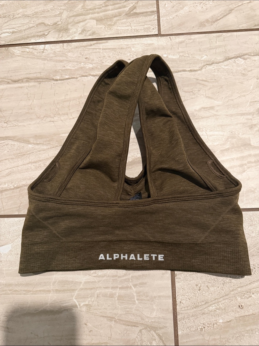 Alphalete brown  amplify Racerback Sports Bra small